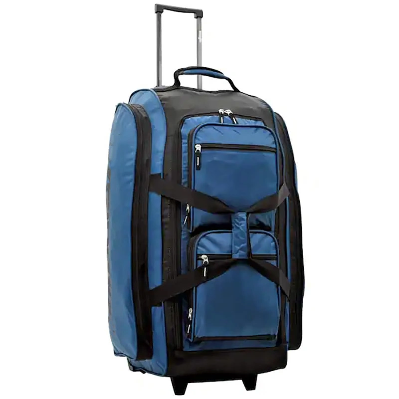 600D Polyester Multi-Pocket Rolling Upright Wasserdichte Gepäckwagen Tasche