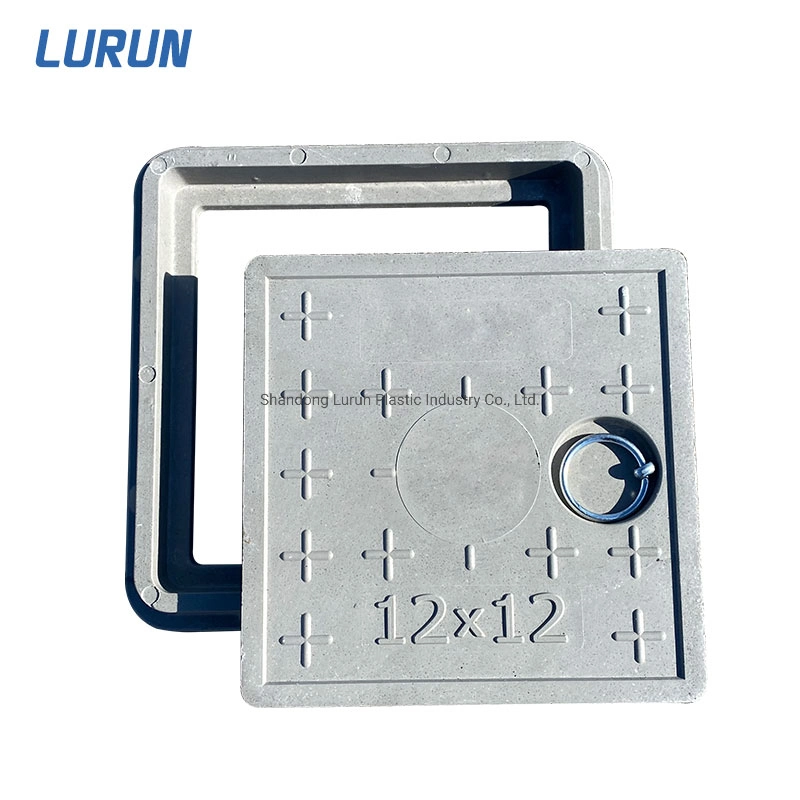 Square 500X500 SMC Composite Resin Double Layer Insulation Manhole Cover