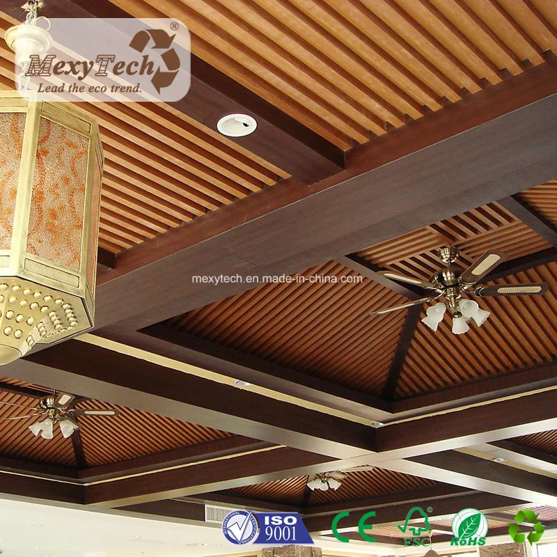 Material resistente al agua los paneles del techo de madera integrada para la decoración del hotel