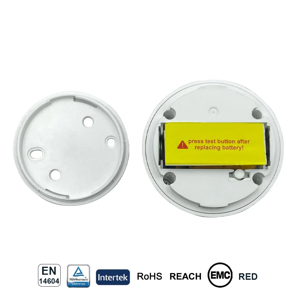 Sistema de Alarma de seguridad Sensor de Alarma de Incendio En14604 Mini Detector de humo.