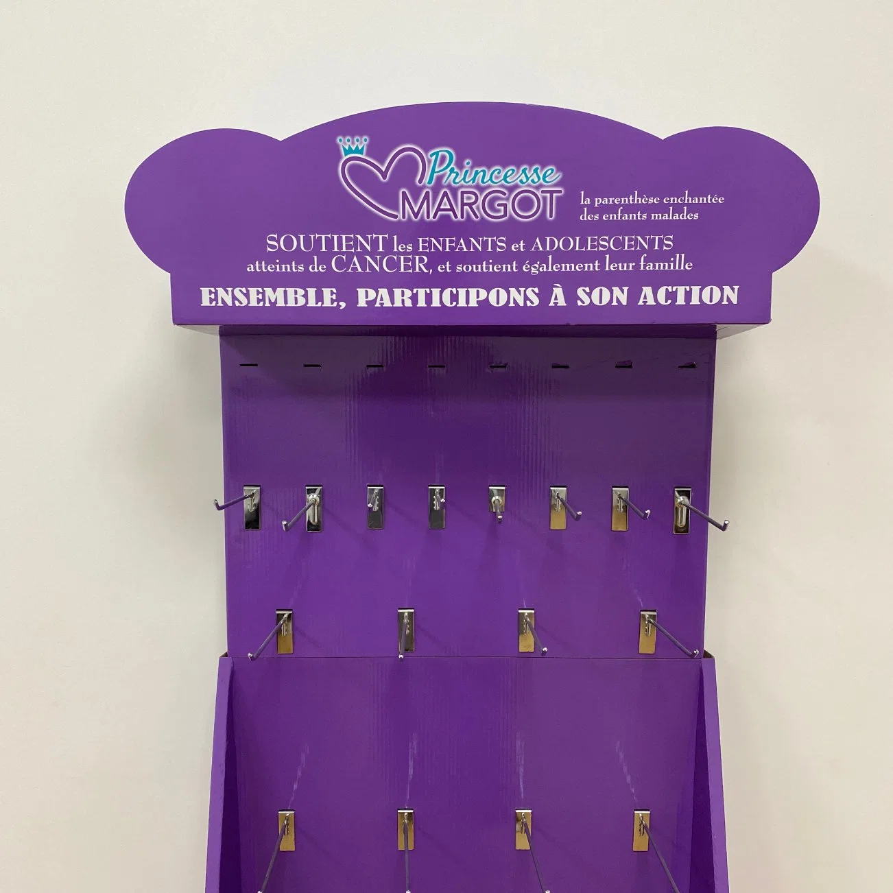 Top Quality Custom Cardboard Display Hook Rack, Metal/Plastic Hook Display Stands