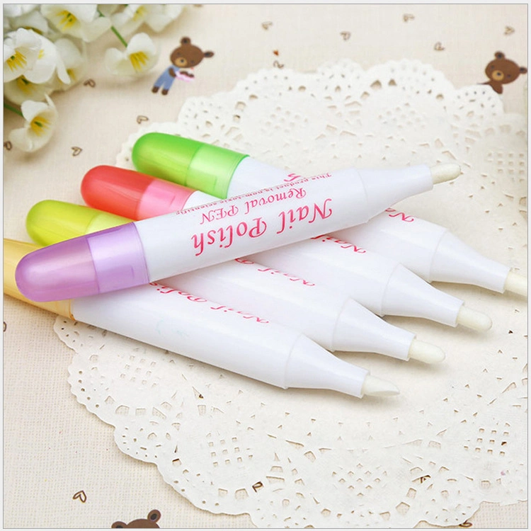 5 Colors Nail Polish Remover Pen Remover Mistakes Cleaner Nail Edge Cleaning Pen with Cotton Tip for Nail DIY Design or Salon