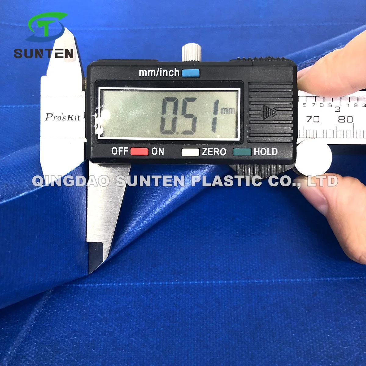 300g-1500g Blue PVC Coated Tarpaulin Canvas Fabric