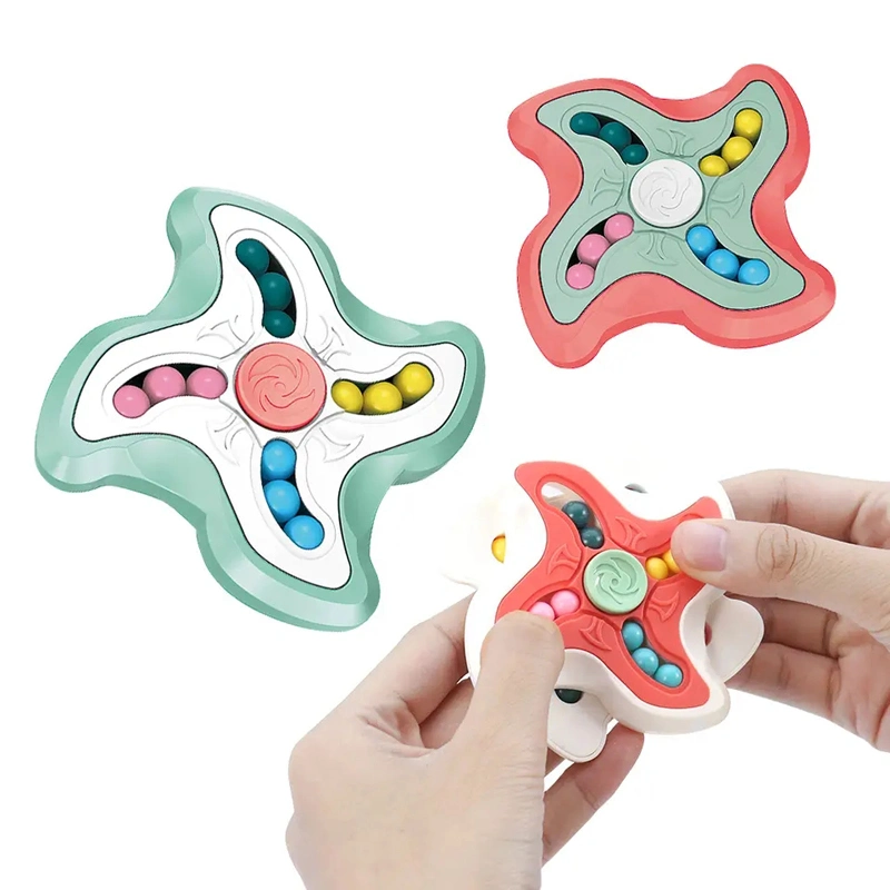 Promoción de juguetes niños Colorful Early Educational Decompression Toys Magic Bean Stress de cubo giratorio Fidget Beans Puzzle de juguete Cuentas