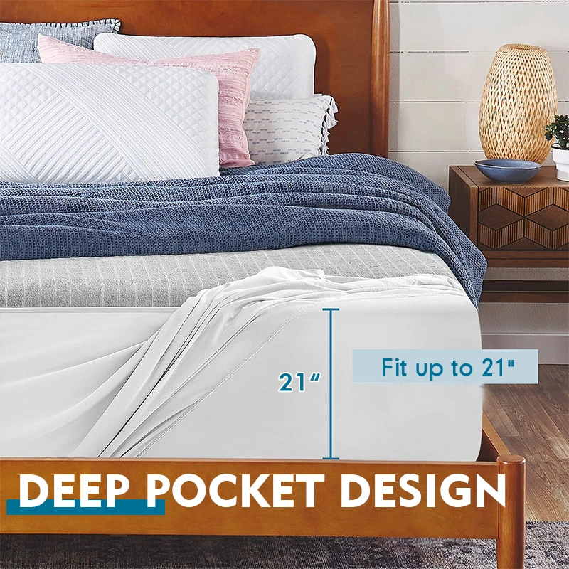 Waterproof Mattress Cover with Zipper Twin Size