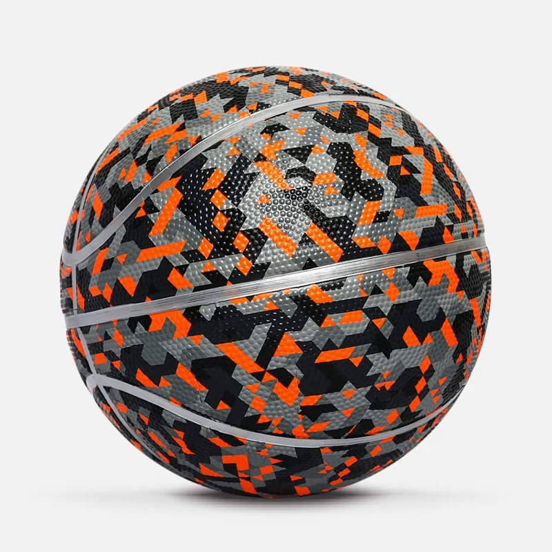 China barato bola de basquetebol de borracha exterior colorido