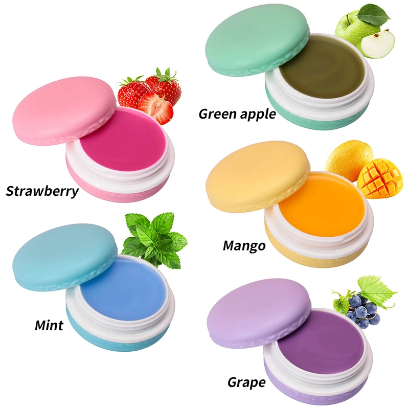 Logotipo personalizado Organic Macaron Lip Balm Set for Kids hidratante de etiqueta privada orgánicos lindo Lip Balm Set