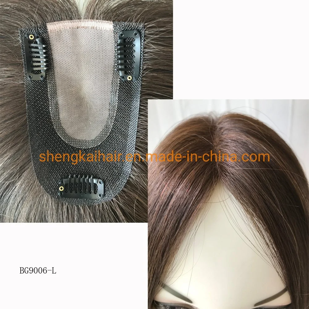 Wholesale/Supplier Premimum Quality Full Handknotting Human Hair Synthetic Hair Bang Topper Hair