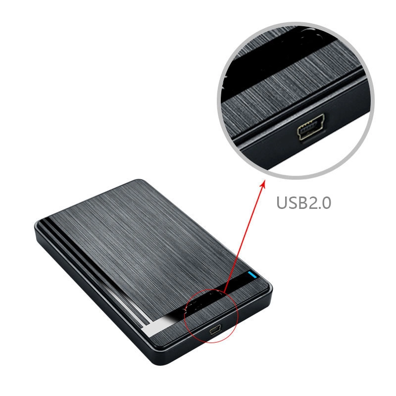 Boîtier USB 2.0 haute vitesse pour disque dur SATA de 2,5 pouces pour ordinateur HDD SSD SATA.