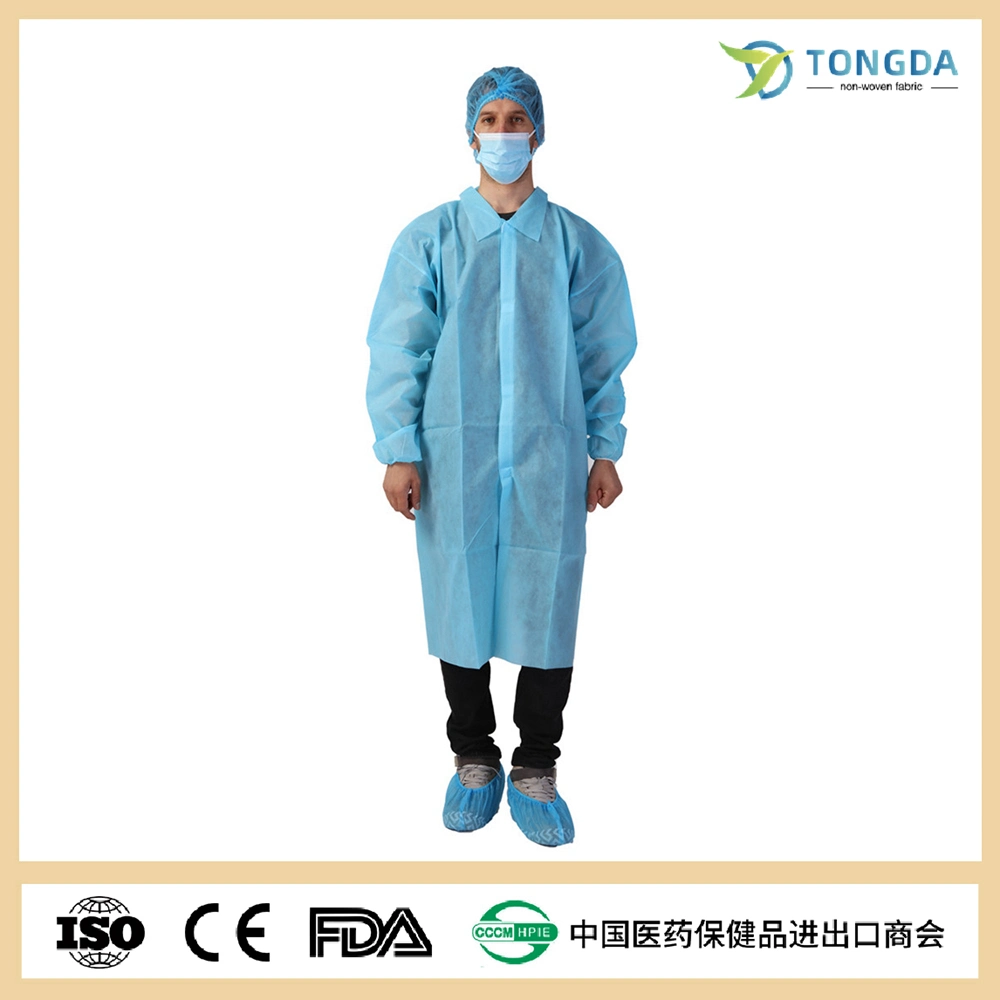 Protective clothing Lab coat Disposable PP/SMS Work Suit Isolation Gown Waterproof LabCoat