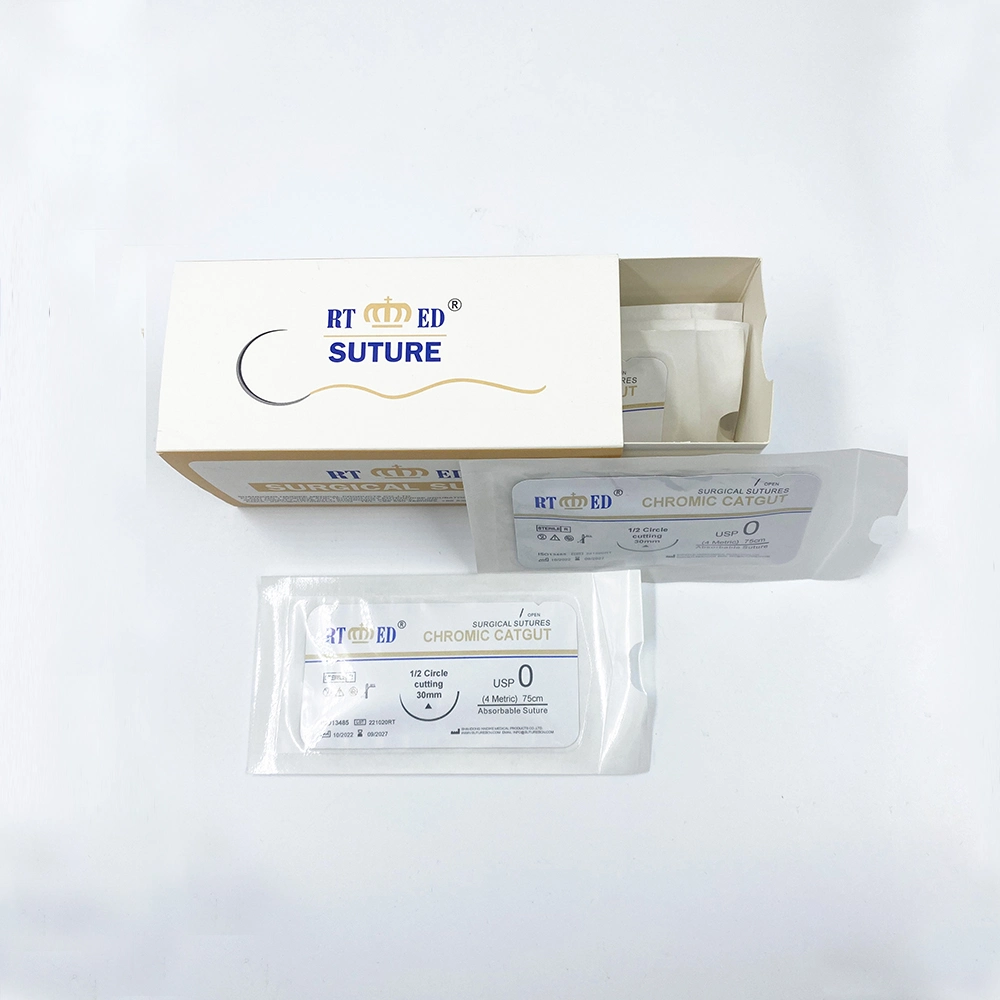 Haute qualité/performance à coût élevé/Catgut chromique suture résorbables utiliser pour la chirurgie/Haidike Medical