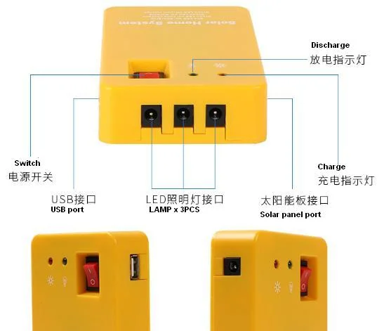 Générateur solaire portable d'urgence 20 W avec TV et ventilateur