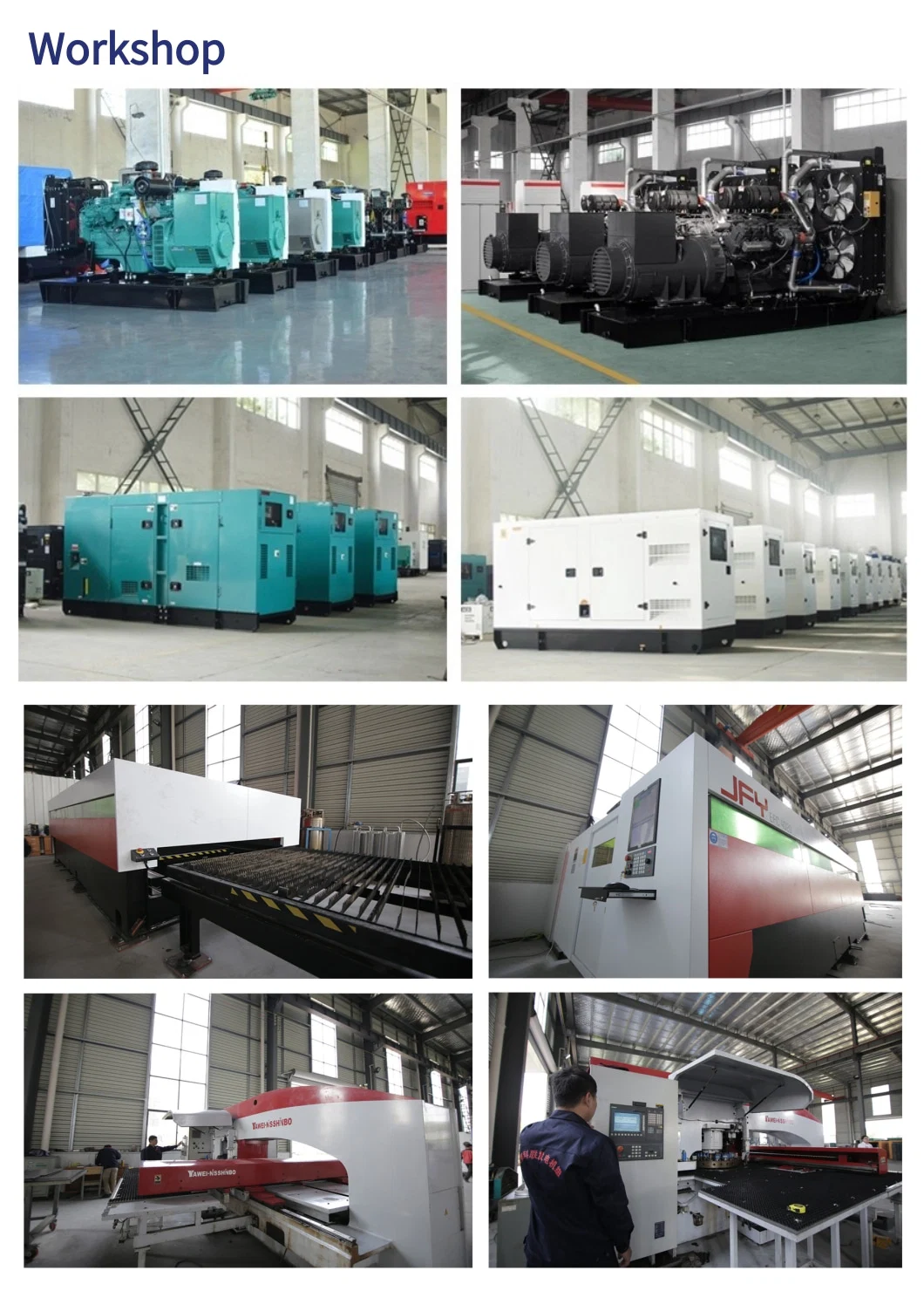 8kVA-2000kVA Super Silent Diesel Power Generator Set Electric Generator Genset with Shangchai/Perkins Engine