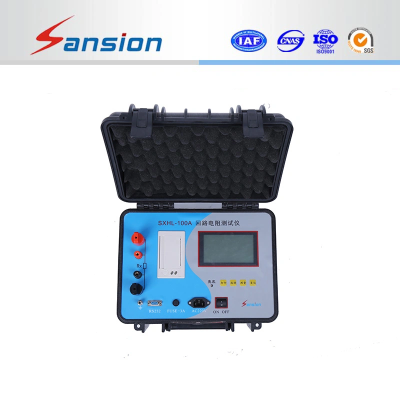 200A Medidor portátil de Micro Ohm resistencia de lazo resistencia de contacto 50A, 100A, 150A, 200A Comprobador de disyuntor para pantalla táctil LCD de celda de alta tensión