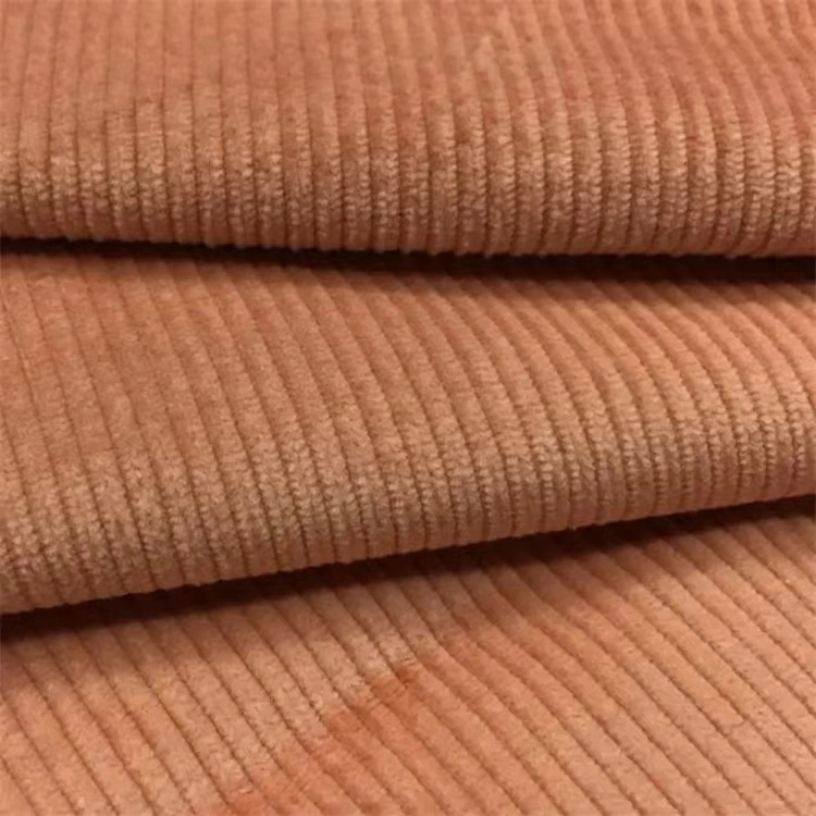 Hot Selling 100%Polyester Solid 14W Woven Corduroy Fabric for Pants and Coats