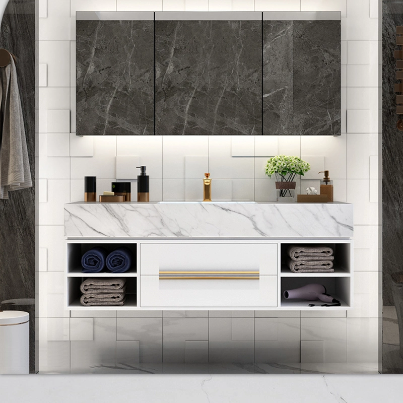 Armário de casa de banho de luxo moderno banheiro mobiliário vaidade