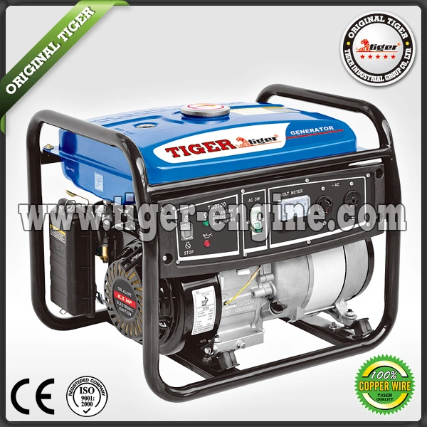 Tiger Brand Fuel Gasoline Generator Set with Handle and Wheels by Gasoline Petrol