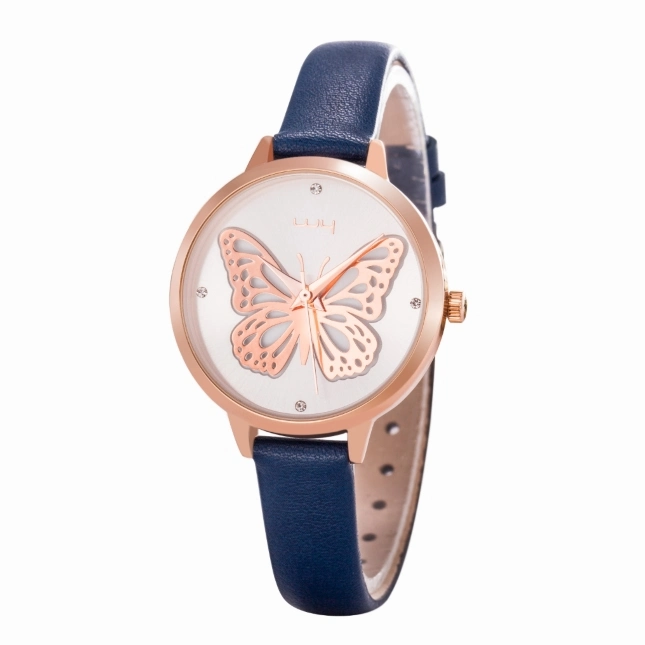 Customize OEM ODM Leather Strap Alloy Quartz Watch for Weman (WY-130)