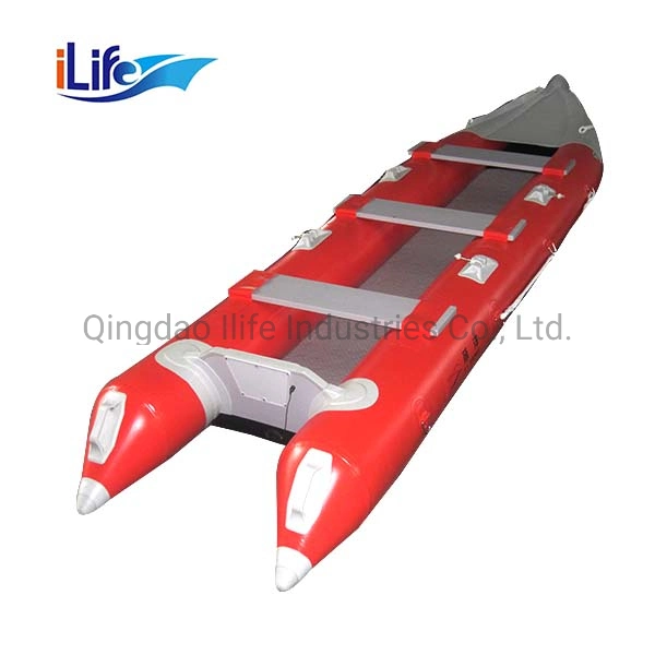 كاياك القاع الشفاف ILIFE، قارب صيد مزدوج، PC Rowing Canoe for Park