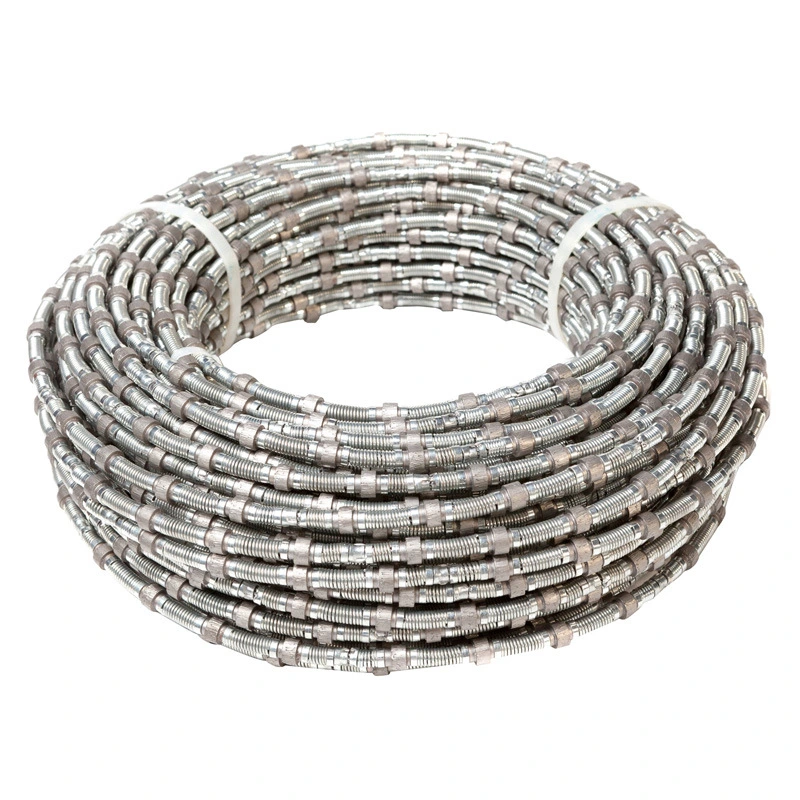 Rubber Spring and Plastic Coating Diamond Wire for Stones and Construction Materials Cutting