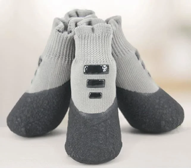 Outdoor Rubber Anti-Slip Waterproof Dog Shoestring Pet Socks Boots Shoe