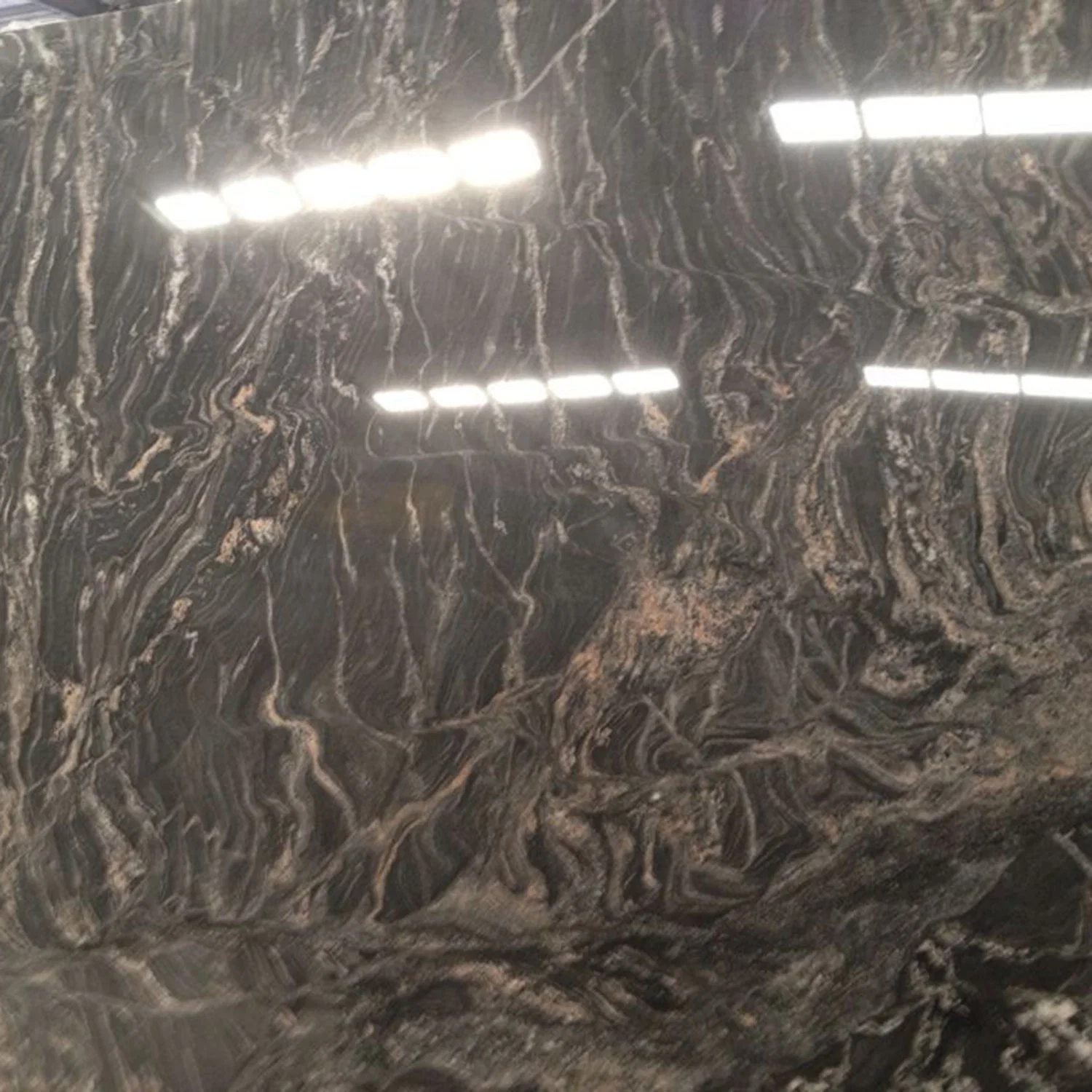 China Stone Suppliers Granite Colours Brazil Cosmic Black Granite with Gold Veins