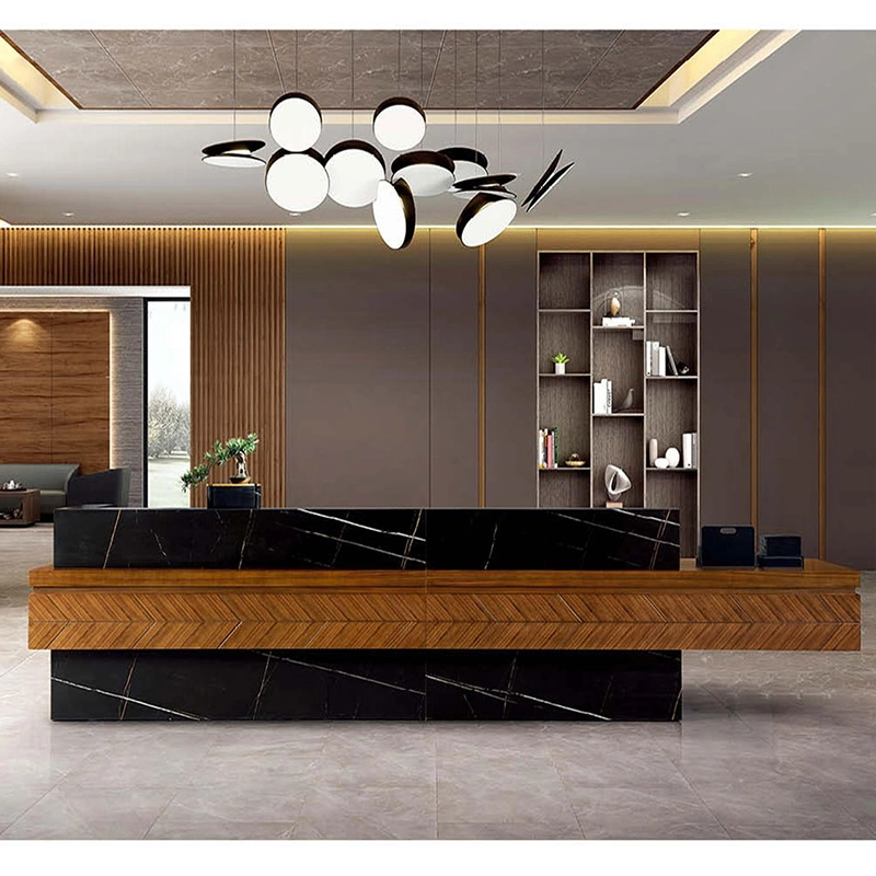 Famous Wooden Front Desk Office Reception Desk Office Furniture (HY-Q49)