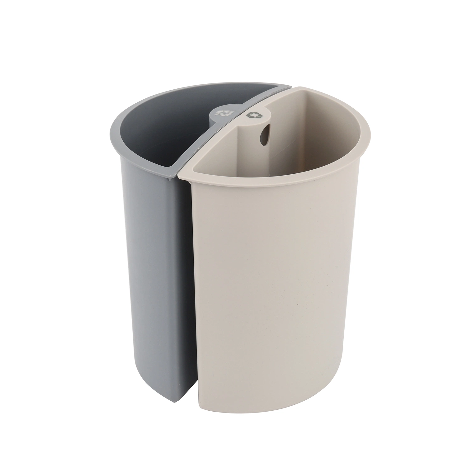 Double Layer Twin Trash Can with 2 Inner Bin 5L+5L