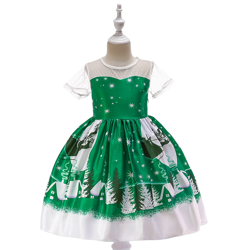 Christmas Dress Baby Wear Puffy Girls Party Garment