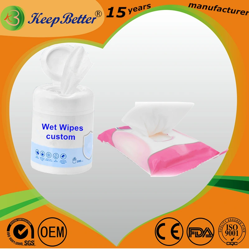 Disposable Alcohol Spunlace Nonwoven Free Samples Wet Wipes for Cleaning