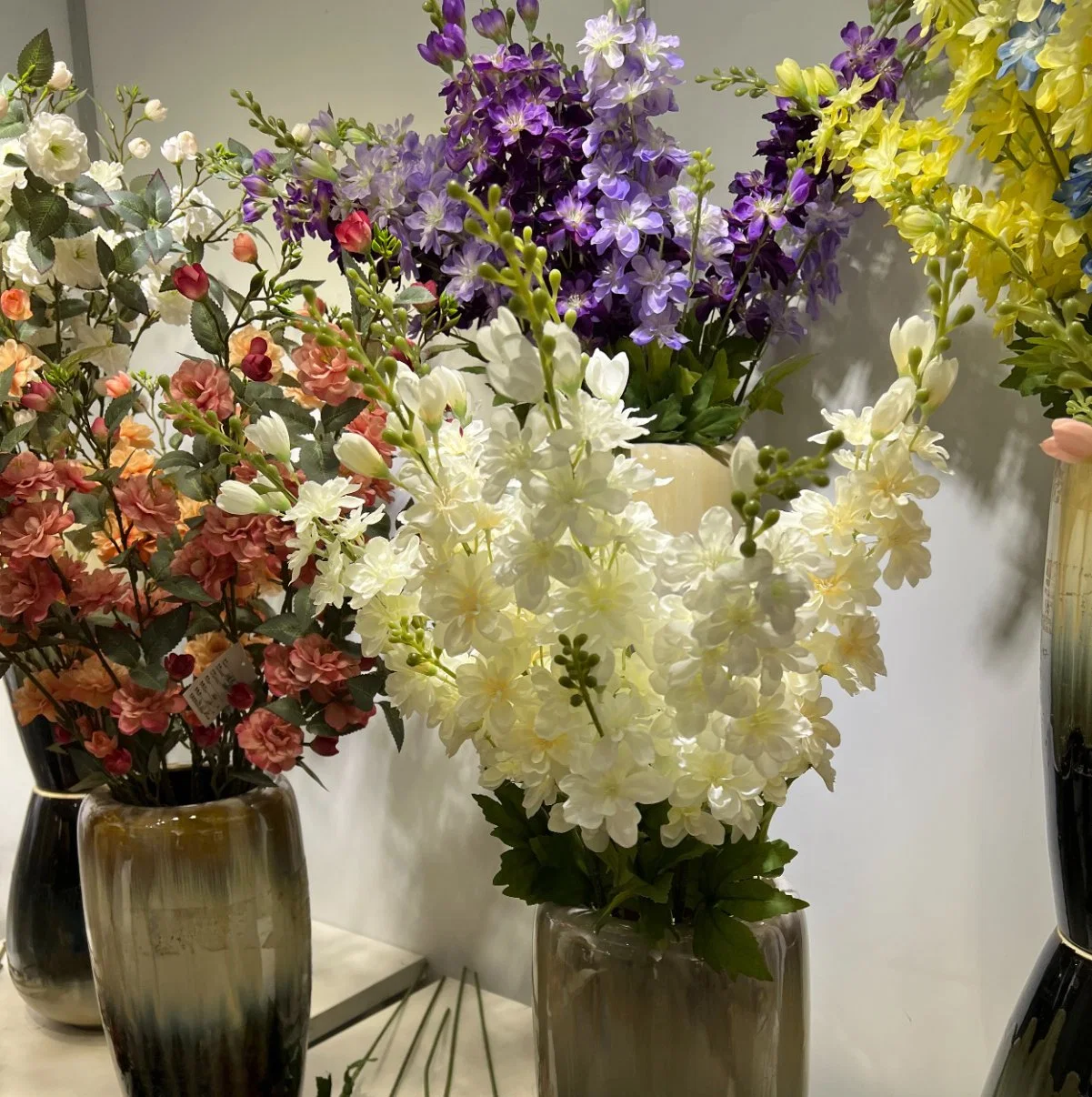 Seda Delphinium Delphinium haste única flor para decoração de Casamento Flower