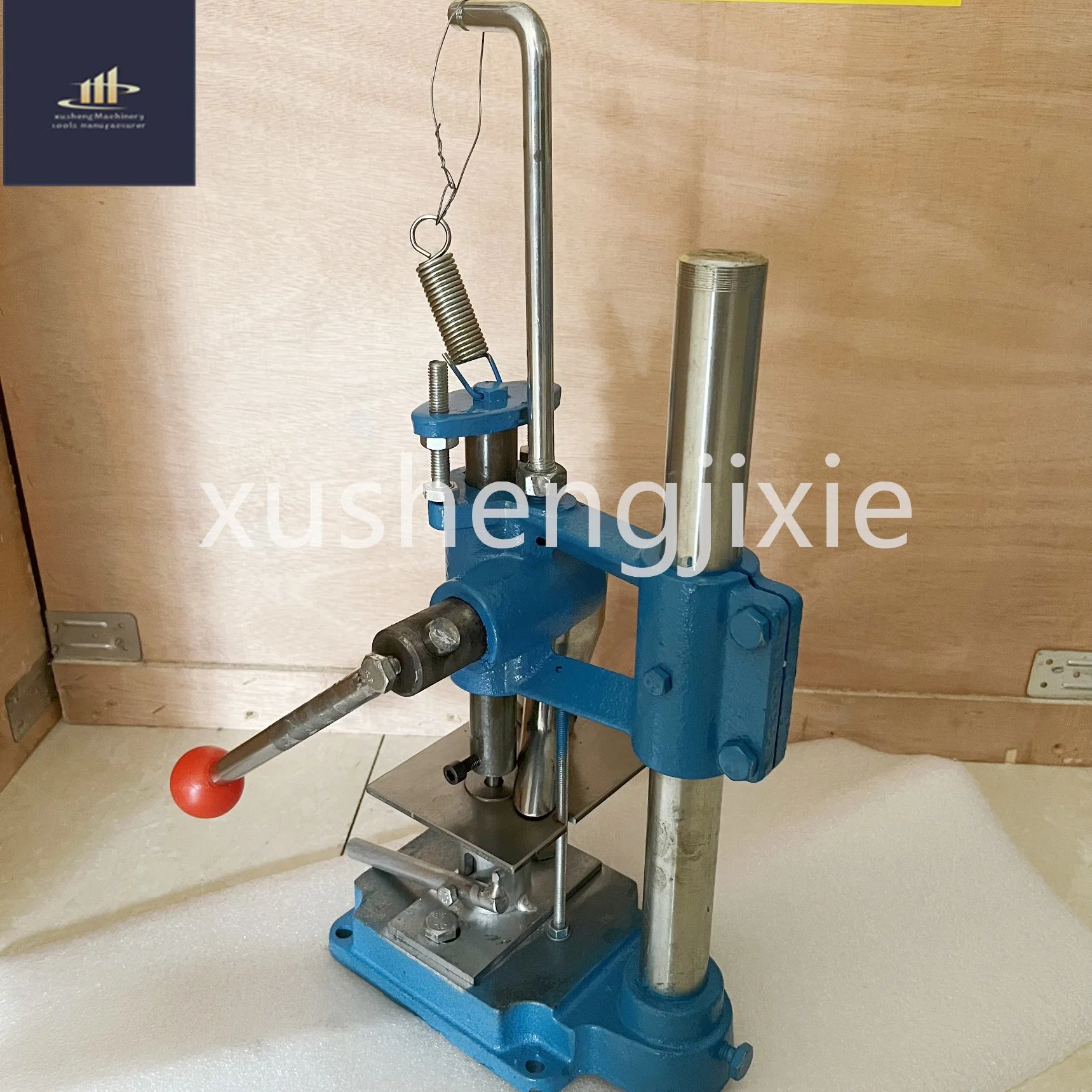 Blue Manual Hand Punch Tablet Press Machine Herbal Powders Punching Machine Laboratory Small Pharmaceutic Pill Stamping Machine