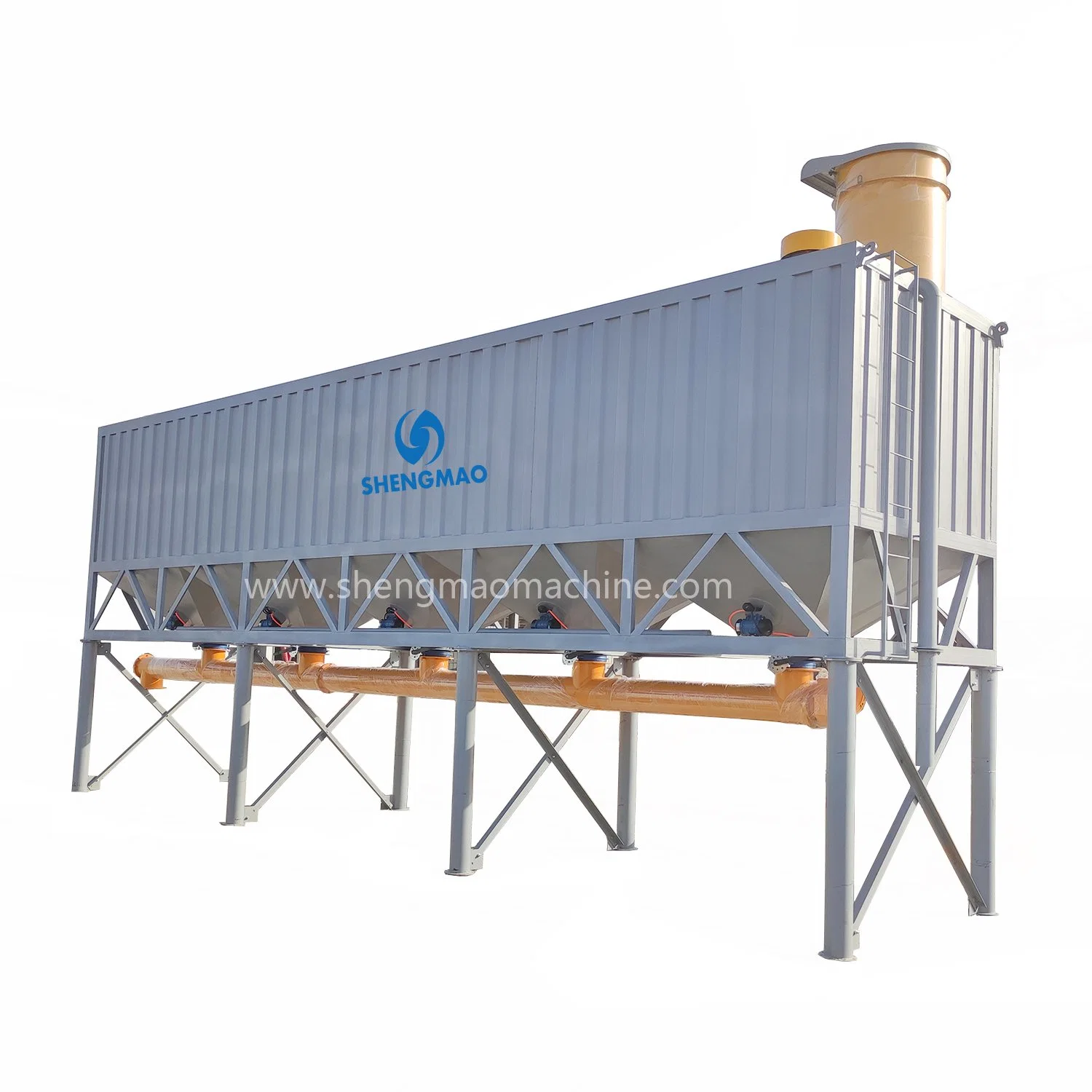 CE Certificate Horizontal Container Steel Hopper Cement Silo with The Screw Conveyor