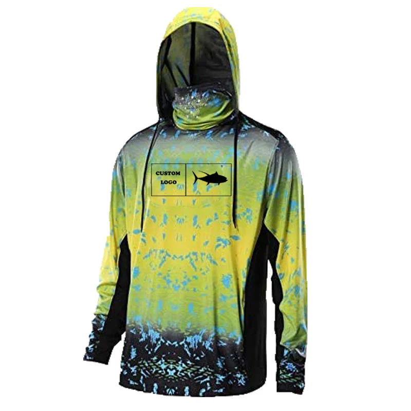 Polyester Custom Design Print Sublimation Quick Dry Sports Clothes Uniform Long Sleeve Fishing Wear