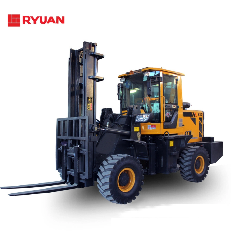 4 -Ton off Road Forklift Logistics Pier Agricultural Four -Wheel Drive Small Forklift Can Be Installed with a Level 3 Dragon Door Frame High Forklift