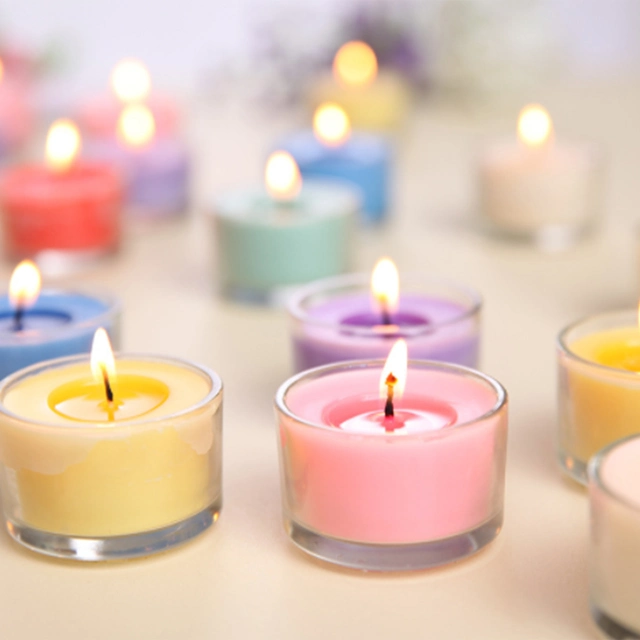 Natural Christmas Widely Used Gradient Color Soy Wax Glass Jar Scented Candle