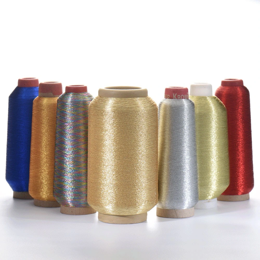 Wholesale Mh Brand St Type Metallic Embroidery Yarn Pure Gold Silver Multi Color