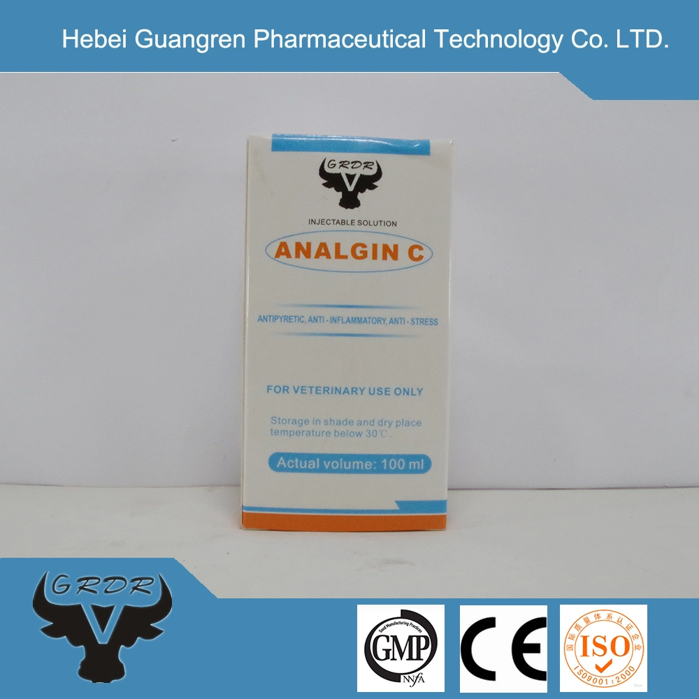 Analgin Injection Antipyretic for Animals Antipyretic for Fever, Rheumatic Hernia, Analgesia, Anti-Inflammatory, Pigs, Cattle, Sheep, Dogs, Cats and Pets