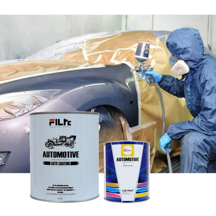 Venta en caliente Pintura acrílica Auto Popular High Application Pintura de automóviles 2K Topcoat MS Verde Azul 210D