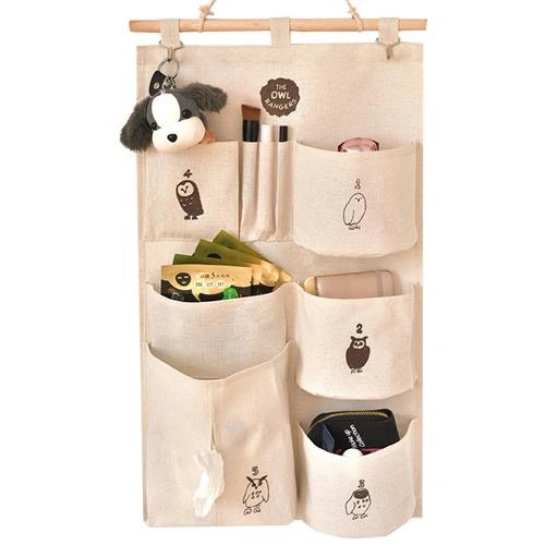 Wall Closet Hanging Storage Bag, Premium Fabric Over The Door Organize