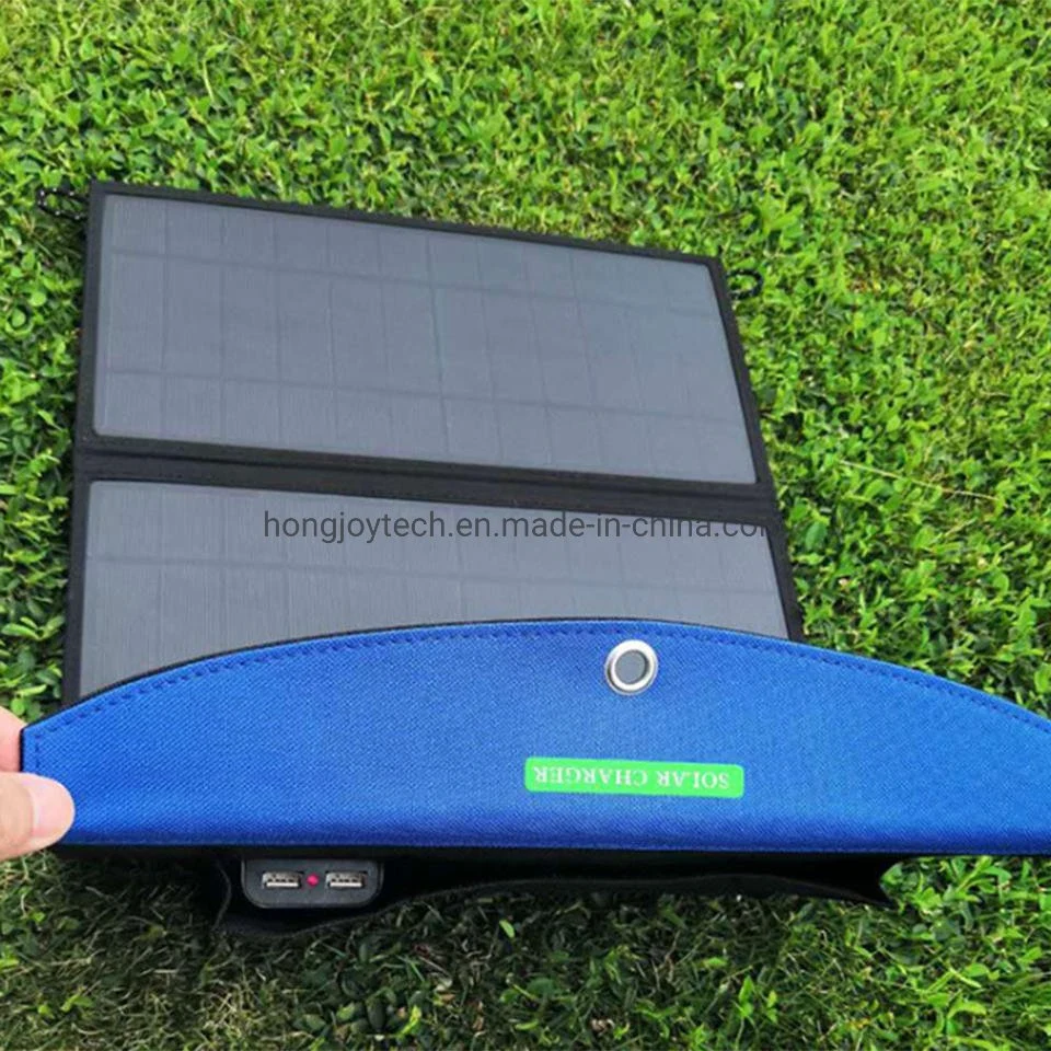 30W Rechargeable USB Camping Mobile Charger, Folding Solar Energy Charger 28W Foldable Portable Solar Panel for Phone Charging and Travelling Hiking