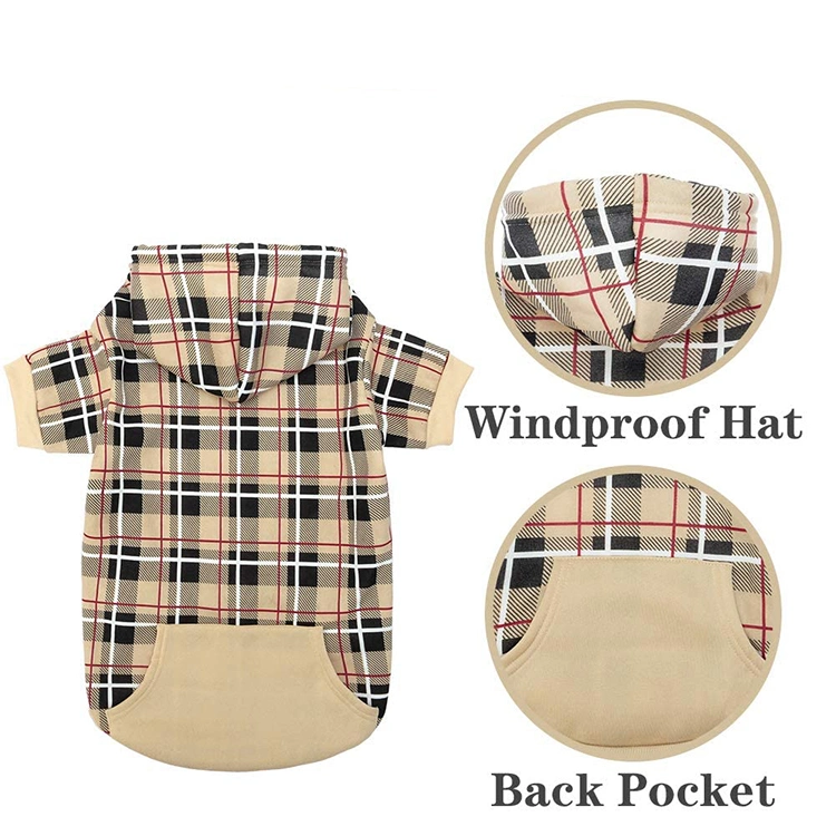 Wholesale/Supplier Plaid Printing Cotton Dog Clothes Shirt 2021 New Design