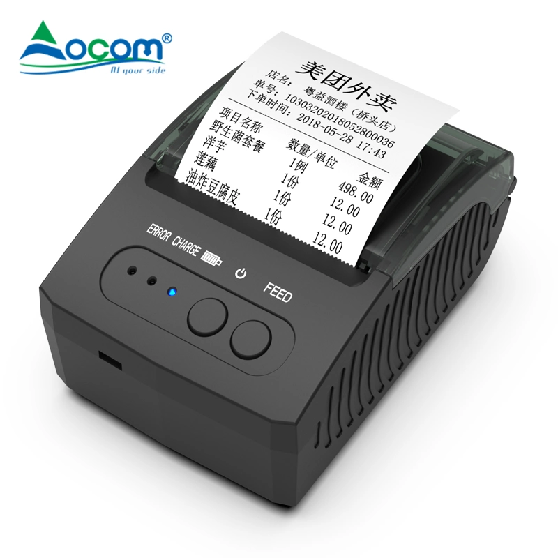 Impresora térmica portátil mini Bluetooth de 58 mm de precio económico POS Mobile Printer.