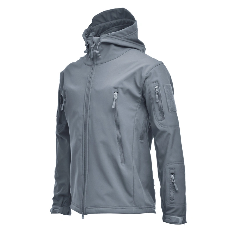 Sharkskin Camouflage Hooded Fleece Jacket Waterproof Wind Mountaineering Warm Jack Soft Shell Jacket