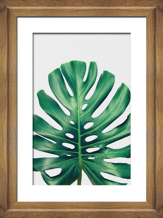 Plant Leaves Leaf Botanical Green Style Custom Cheap Home Hotel Decor Simple Wall Art Painting Artistic Framed Picture