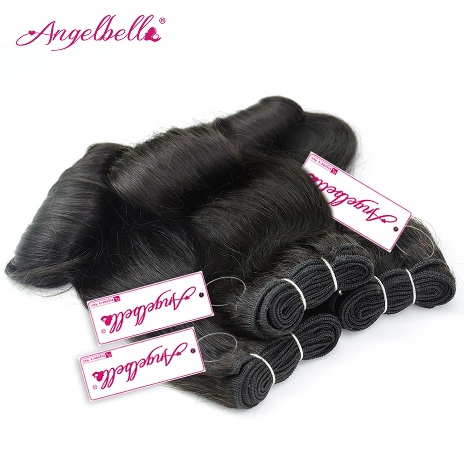 Angelbella 100% de la máxima calidad Remy cabello tejido 1b# Magia Natural cabello rizo