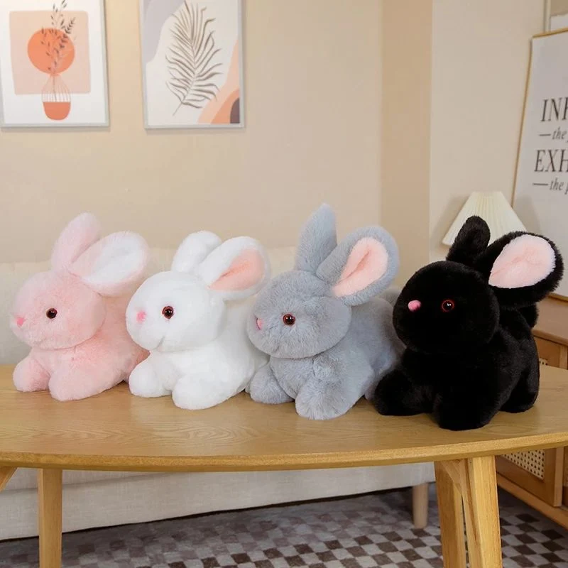 Animal de simulação de coelho macio e macio da boneca Bunny realista, macio e macio Brinquedo