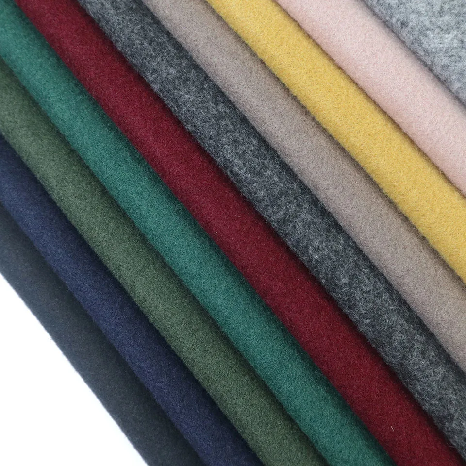 100% Polyester Stretch Loose Knitting Cloth Manufacture Material Poly Tweed Garment Fabric for Overcoat