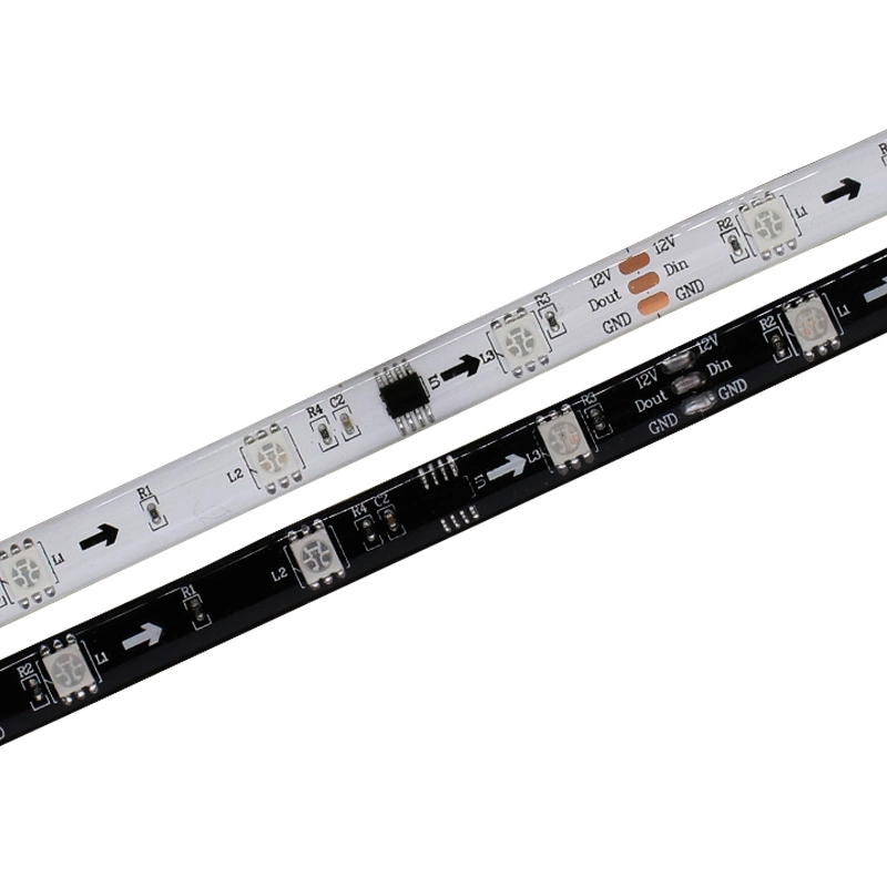 SMD5050 Ws 2811 Pixel IP20 IP65 IP67 IP68 Waterproof DC12V Addressable Full Color RGB 30LEDs/M Flexible LED Rope Bar Strip Light for Home Lighting Decoration