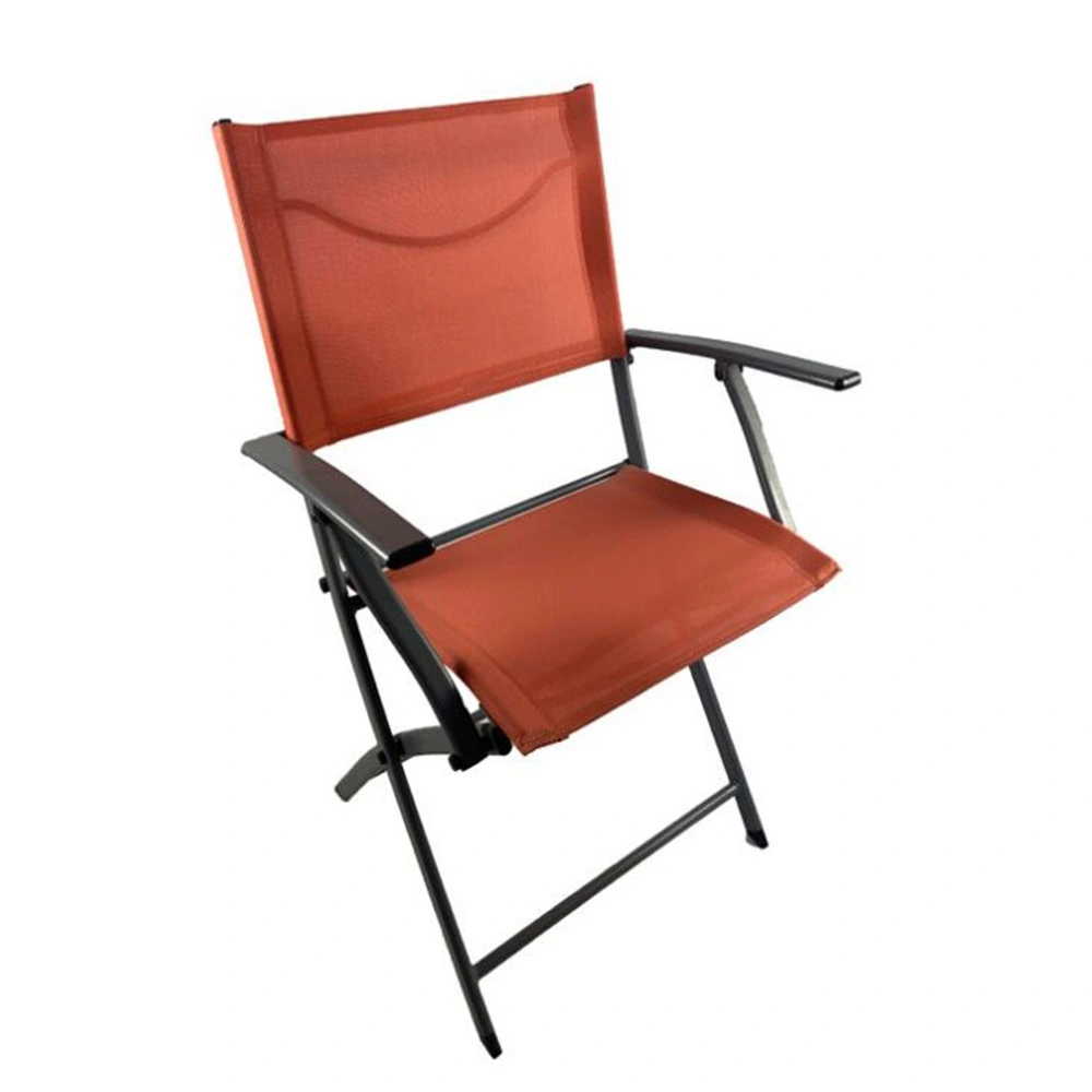 Good Folding Chair with Arm Rest Folding Metal Chair Outdoor Furniture